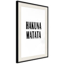 Poster - Hakuna Matata  - zwart passepartout