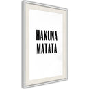 Poster - Hakuna Matata  - wit passepartout