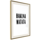 Poster - Hakuna Matata  - goud passepartout
