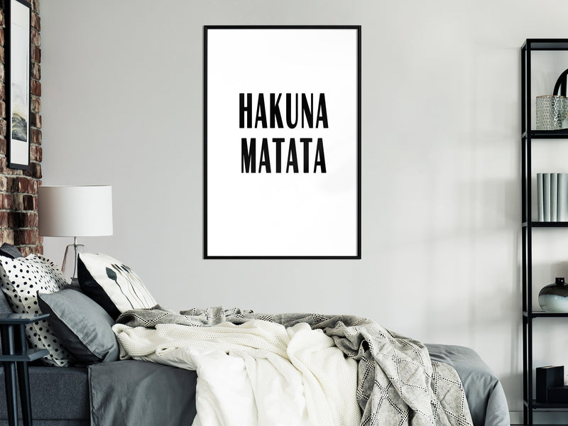 Poster - Hakuna Matata  - zwart