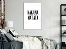 Poster - Hakuna Matata  - wit