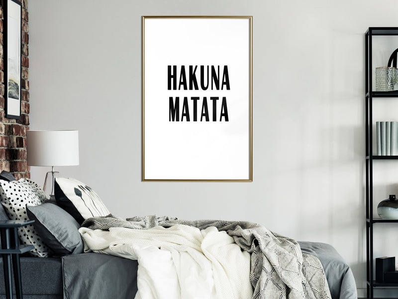 Poster - Hakuna Matata  - goud