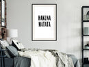 Poster - Hakuna Matata  - zwart passepartout