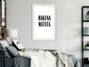 Poster - Hakuna Matata  - wit passepartout