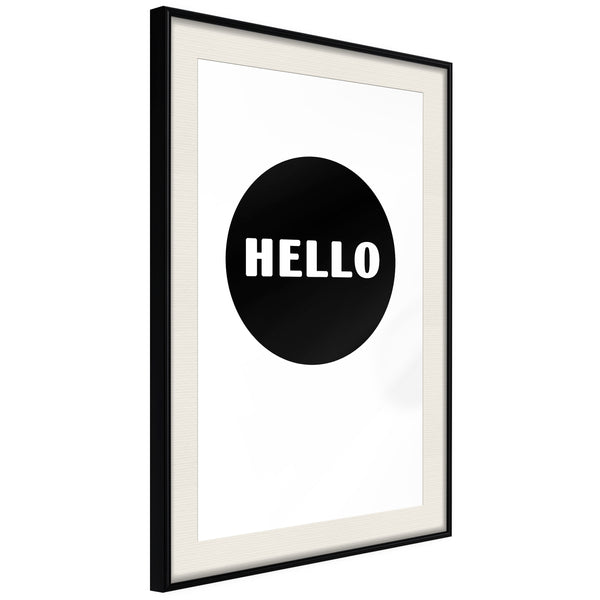 Poster - Greeting  - zwart passepartout