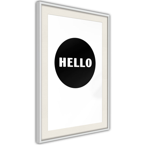 Poster - Greeting  - wit passepartout