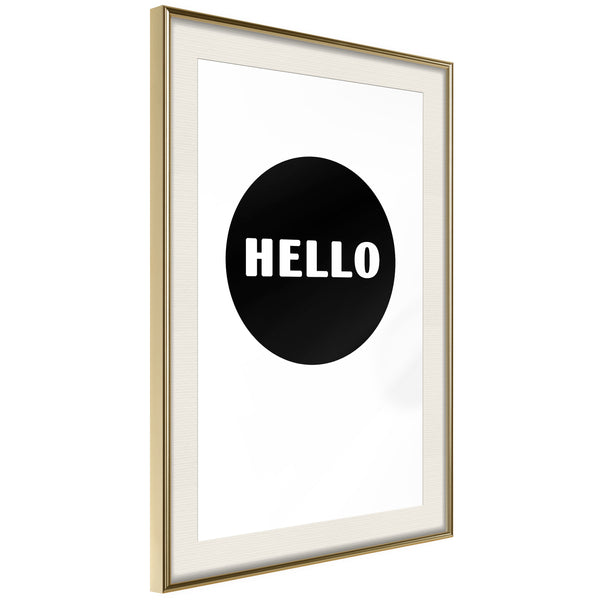 Poster - Greeting  - goud passepartout