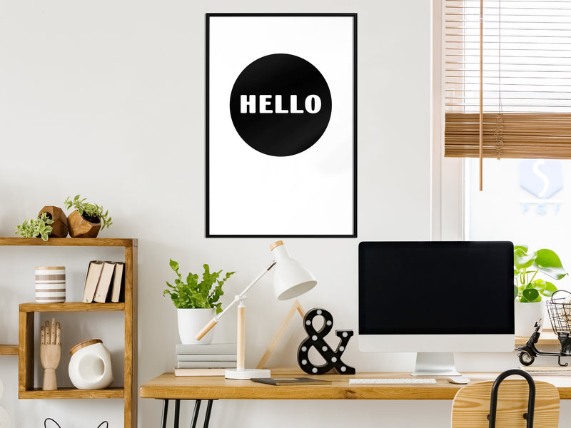 Poster - Greeting  - zwart