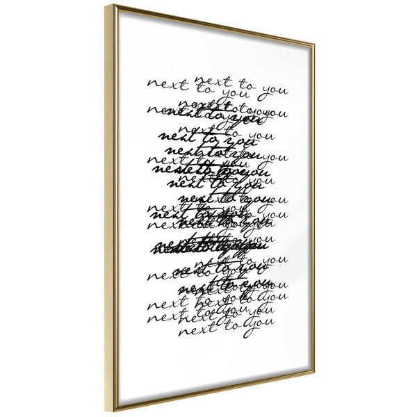 Poster - Love Letter  - goud
