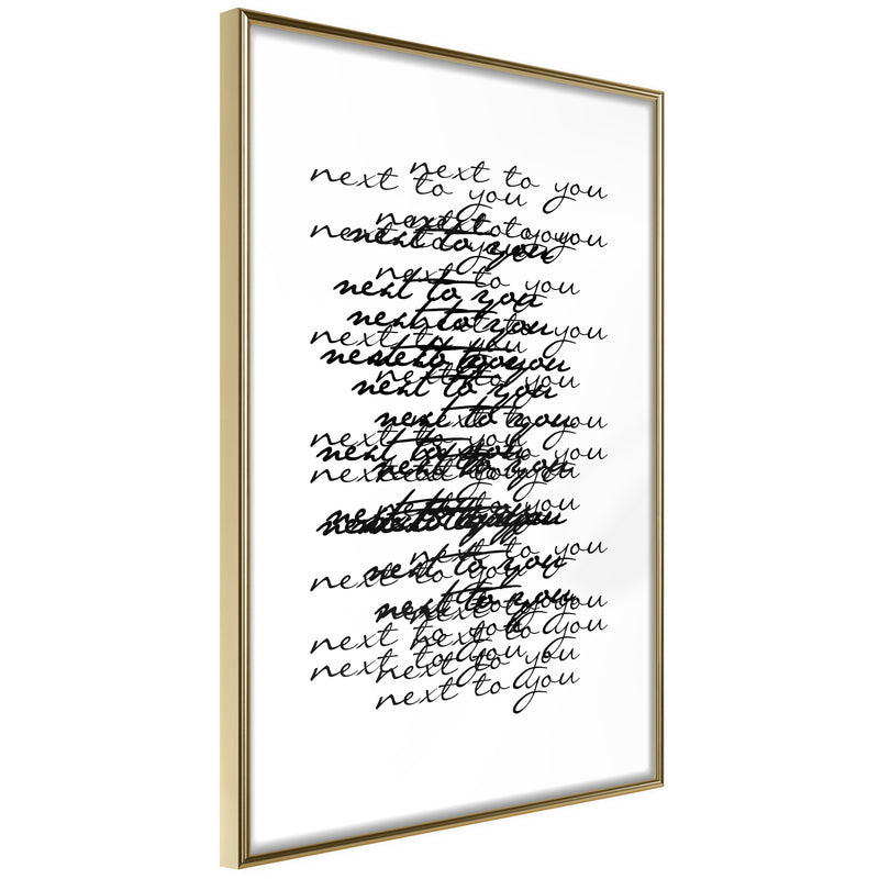 Poster - Love Letter  - goud