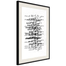 Poster - Love Letter  - zwart passepartout