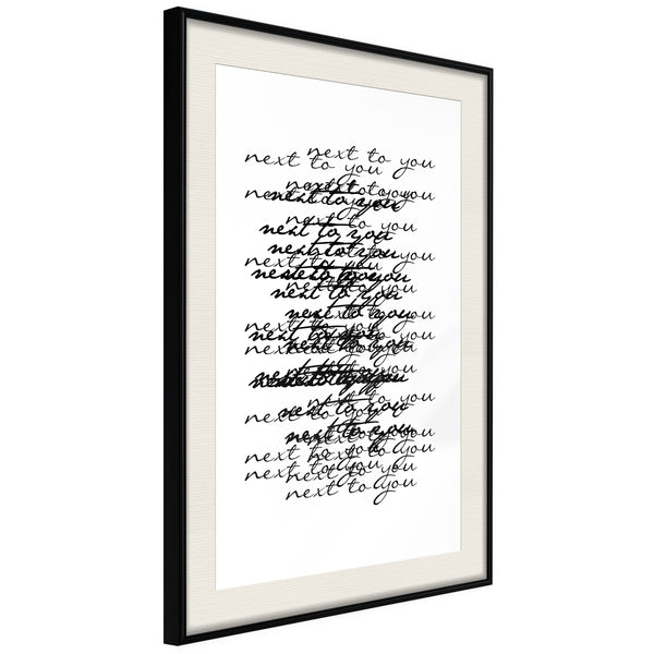 Poster - Love Letter  - zwart passepartout