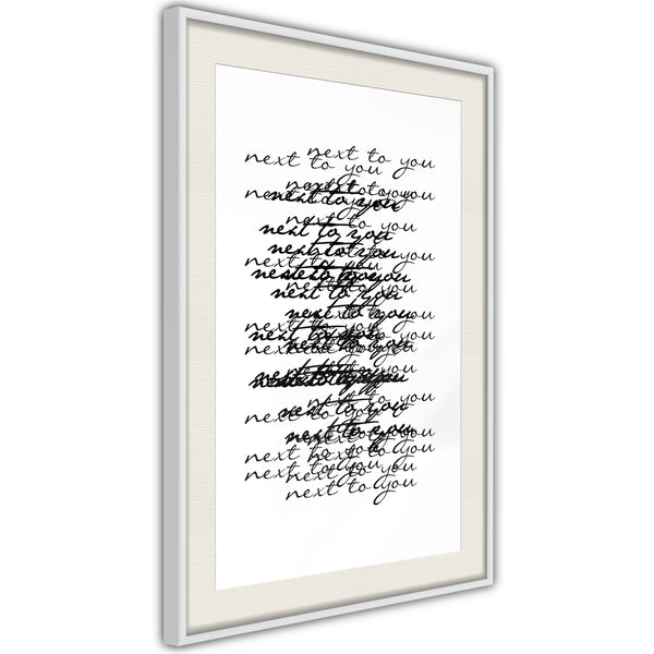 Poster - Love Letter  - wit passepartout