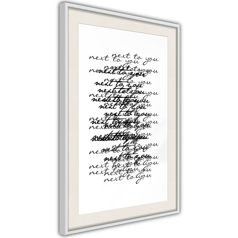 Poster - Love Letter  - wit passepartout
