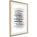 Poster - Love Letter  - goud passepartout