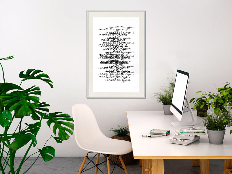 Poster - Love Letter  - wit passepartout