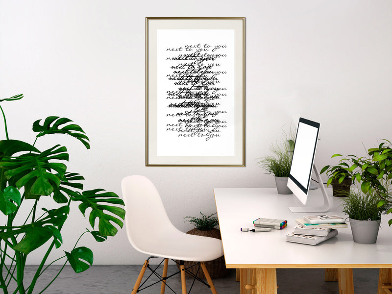 Poster - Love Letter  - goud passepartout