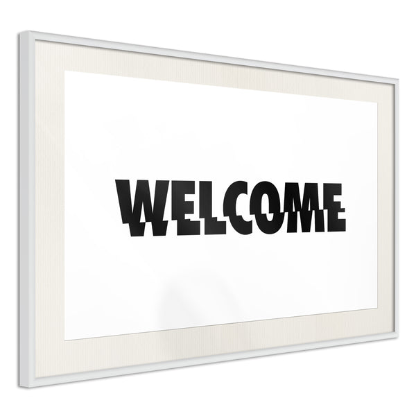 Poster - Welcome  - wit passepartout