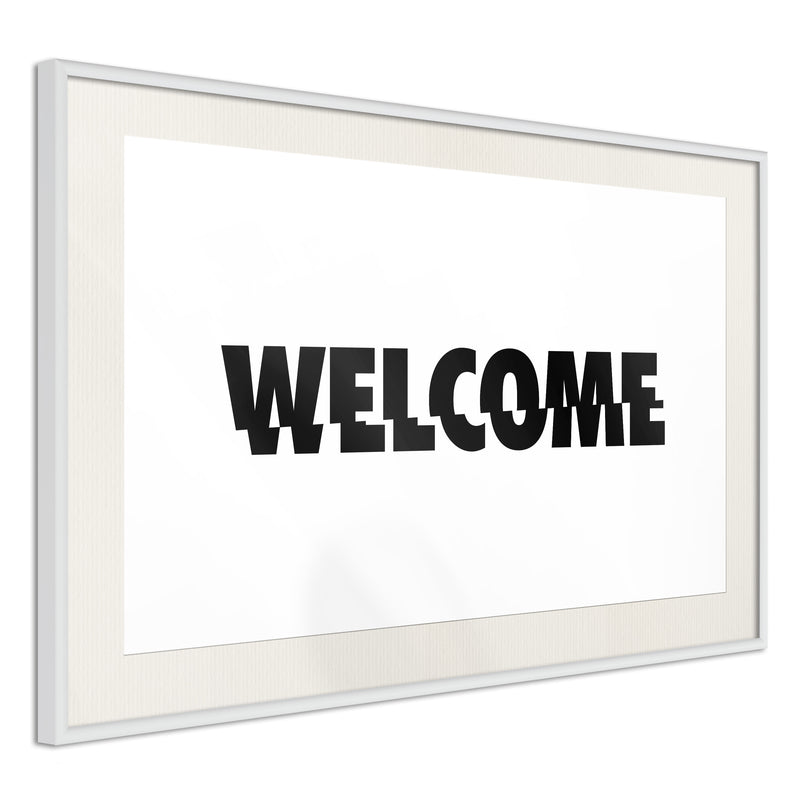 Poster - Welcome  - wit passepartout