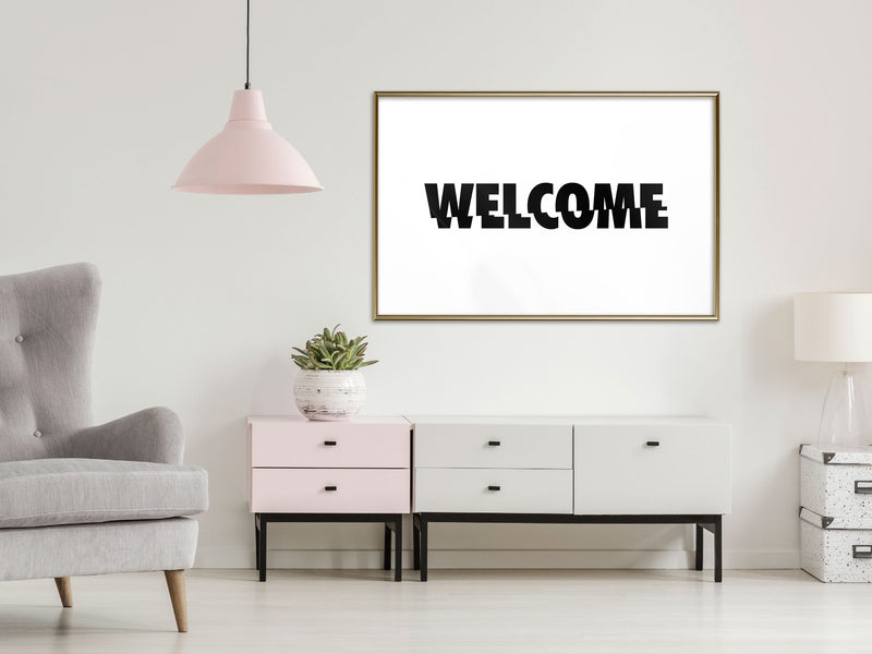 Poster - Welcome  - goud