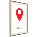 Poster - The Best Location  - goud passepartout
