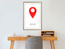 Poster - The Best Location  - goud passepartout
