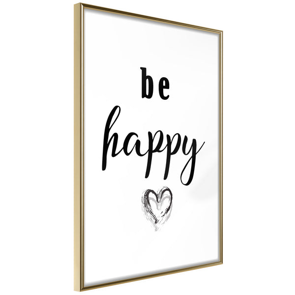 Poster - Don't Worry  - goud