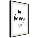 Poster - Don't Worry  - zwart passepartout