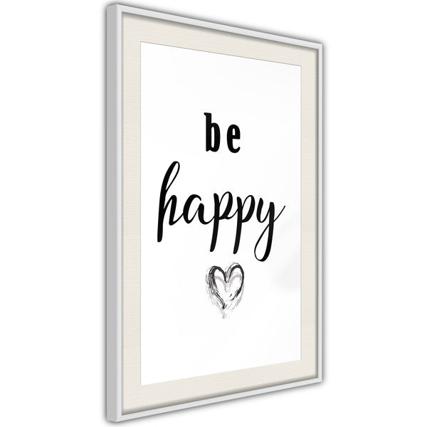 Poster - Don't Worry  - wit passepartout