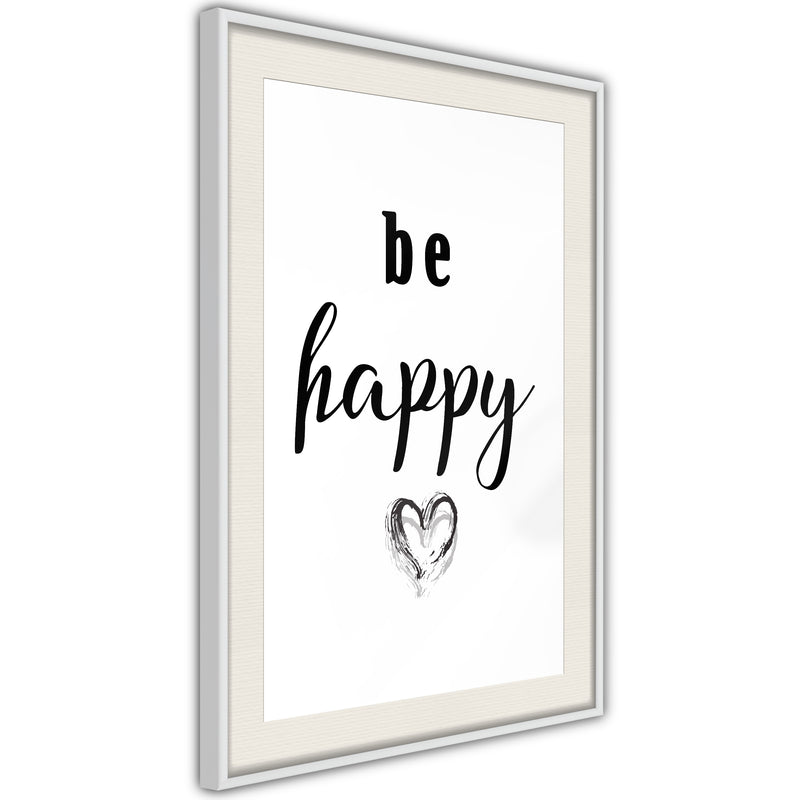 Poster - Don't Worry  - wit passepartout