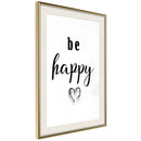 Poster - Don't Worry  - goud passepartout