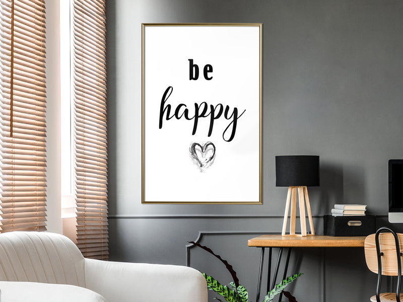Poster - Don't Worry  - goud