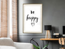 Poster - Don't Worry  - goud passepartout