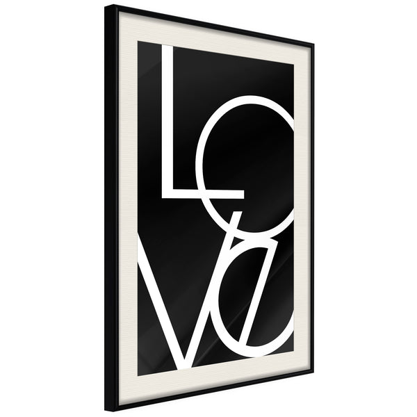 Poster - Simply Love  - zwart passepartout