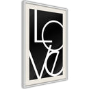 Poster - Simply Love  - wit passepartout