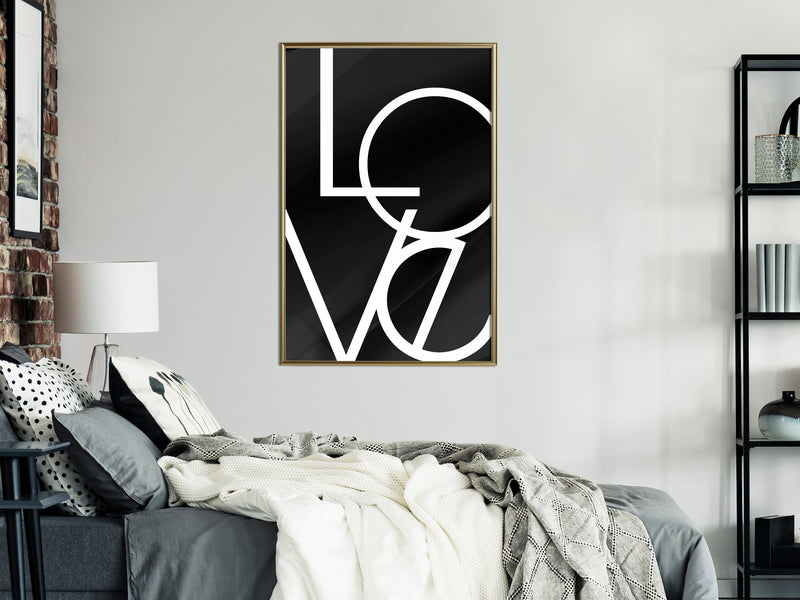 Poster - Simply Love  - goud
