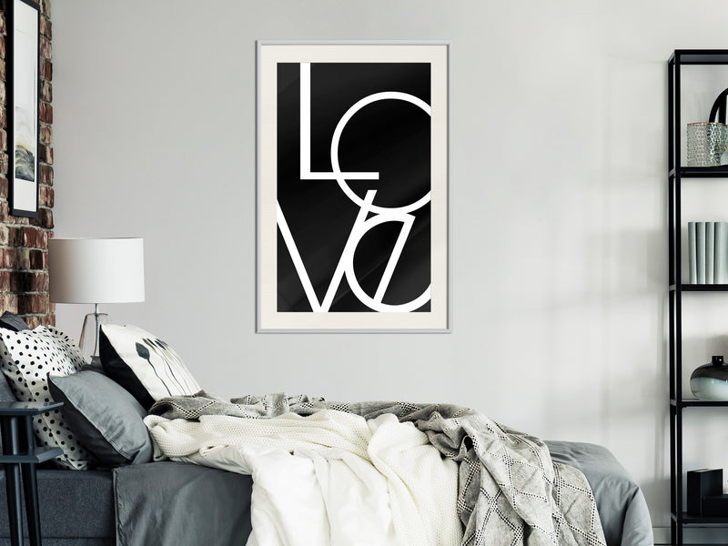 Poster - Simply Love  - wit passepartout