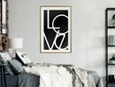 Poster - Simply Love  - goud passepartout