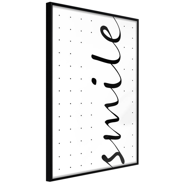 Poster - Smile  - zwart
