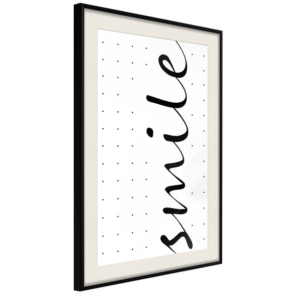 Poster - Smile  - zwart passepartout