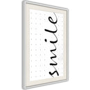 Poster - Smile  - wit passepartout