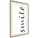 Poster - Smile  - goud passepartout