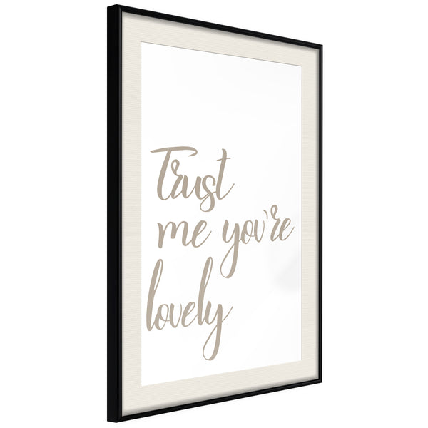 Poster - Compliment  - zwart passepartout