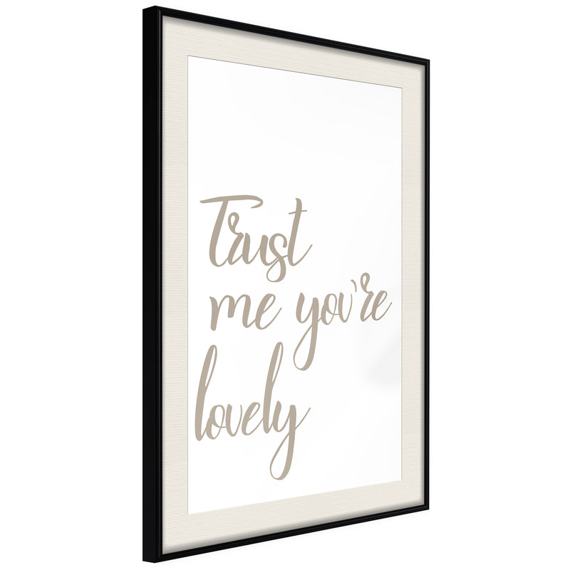 Poster - Compliment  - zwart passepartout