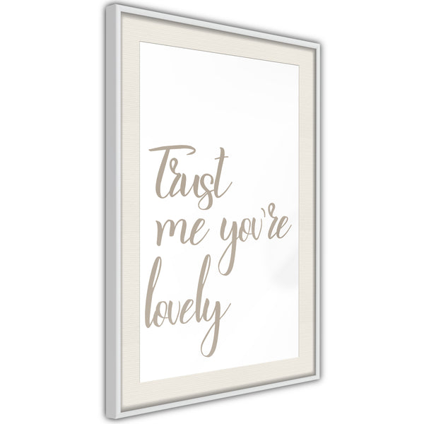 Poster - Compliment  - wit passepartout
