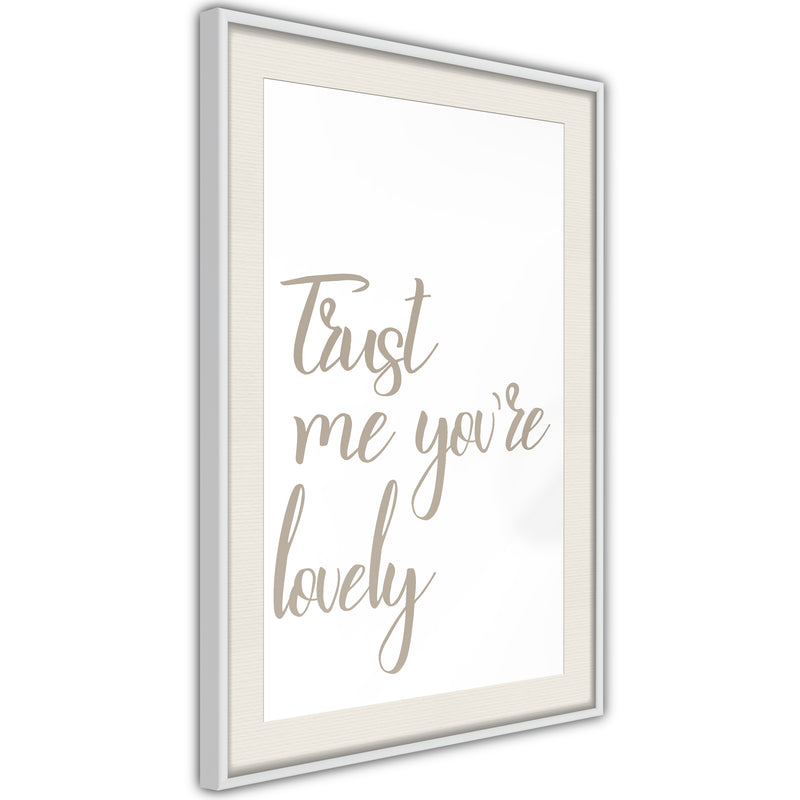 Poster - Compliment  - wit passepartout