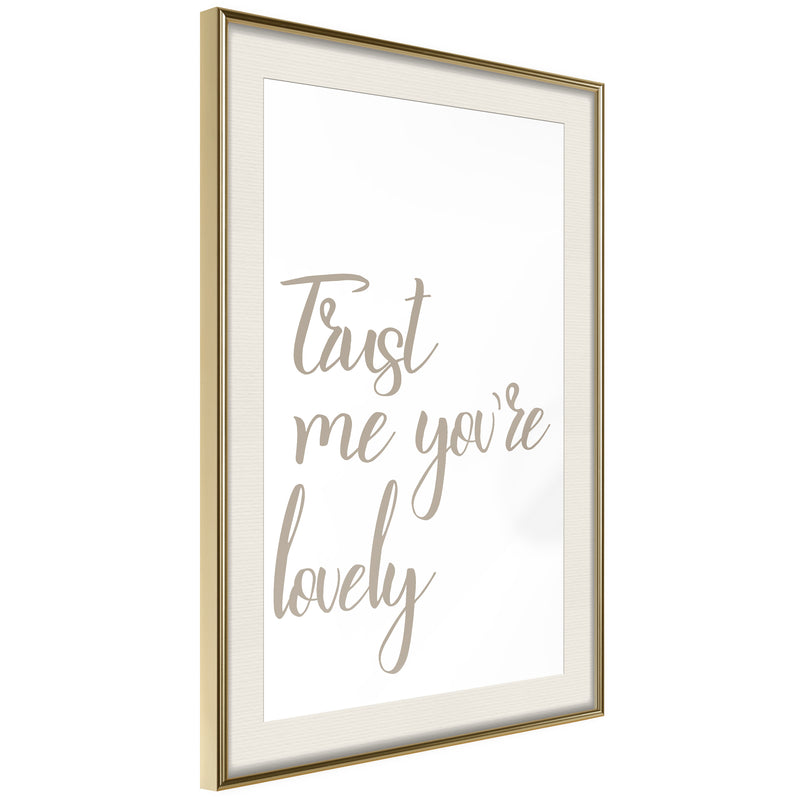 Poster - Compliment  - goud passepartout