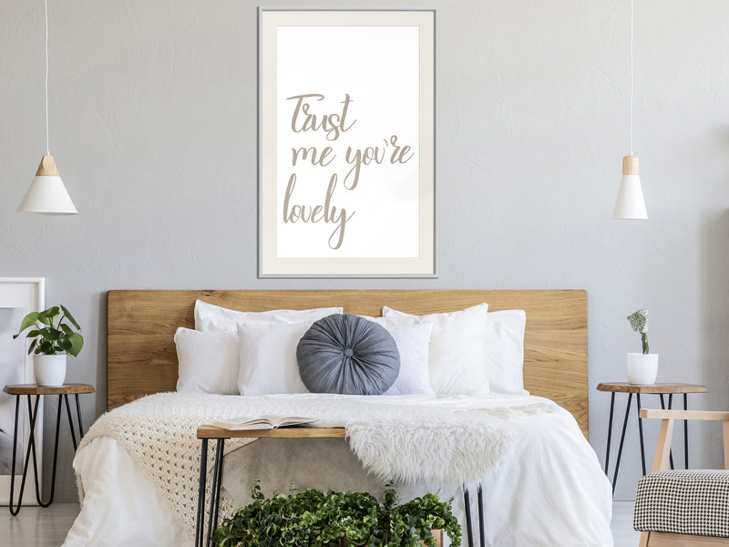 Poster - Compliment  - wit passepartout