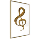 Poster - Golden Treble Clef  - goud