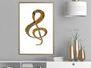Poster - Golden Treble Clef  - goud